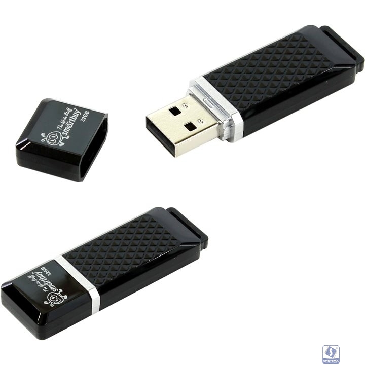 Smartbuy USB Drive 32Gb Quartz series Black SB32GBQZ-K