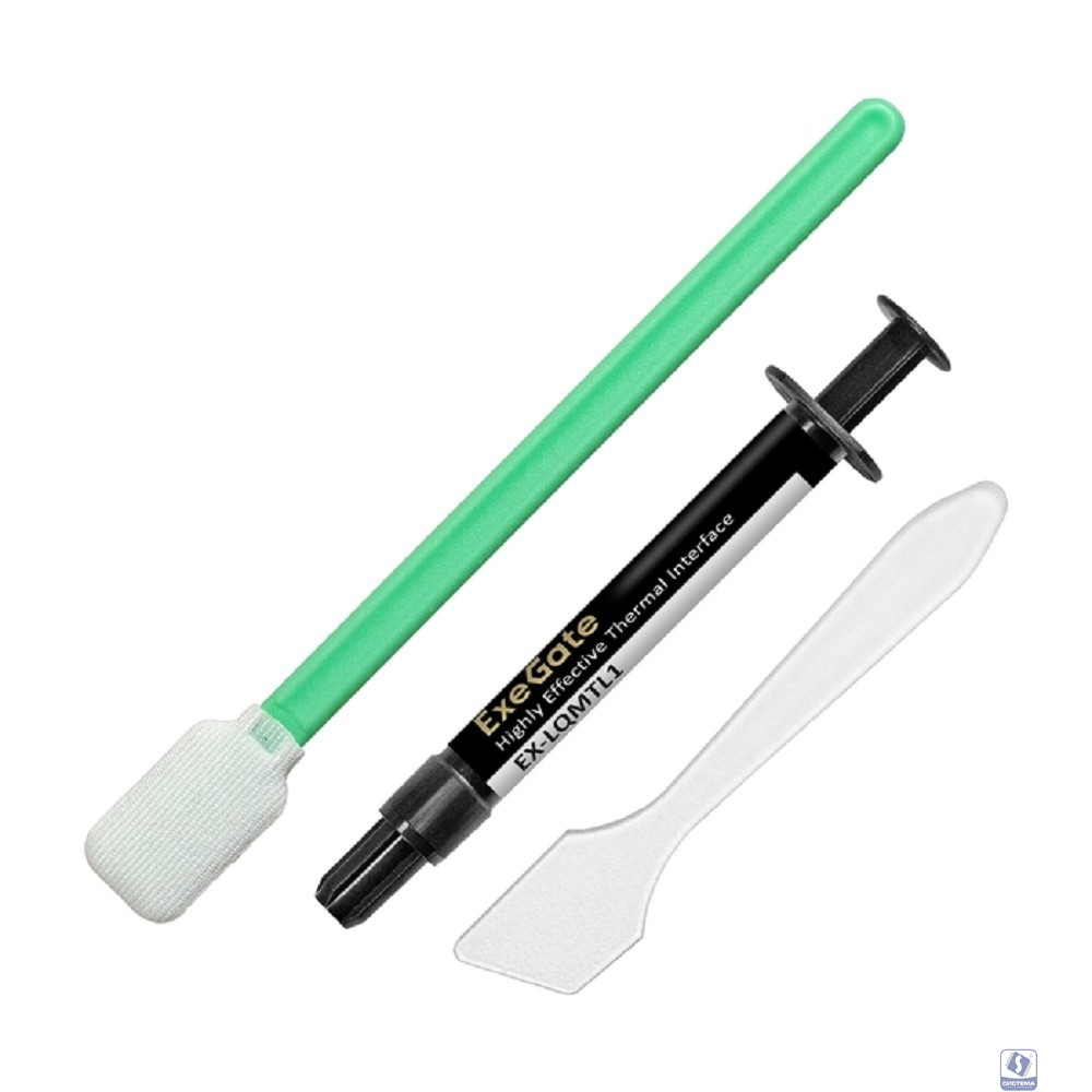 Exegate EX296094RUS Жидкий металл ExeGate EX-LQMTL1 (79 Вт/(м•К), 1г, шприц с лопаткой)