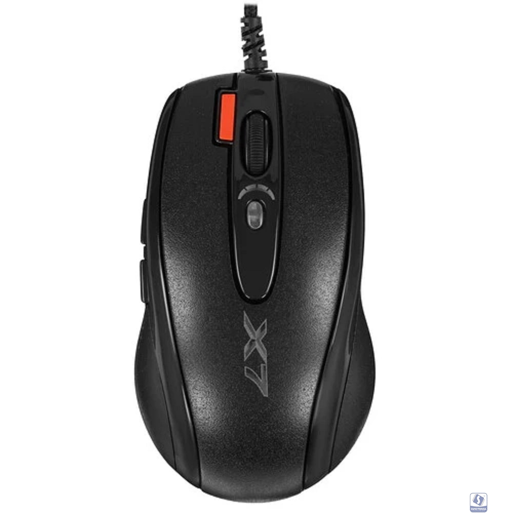 A-4Tech Мышь X(7)-710BK (черный) USB, 2000dpi, встр. память 16Кб, 1000ГЦ, 7 кнопок. [94397]