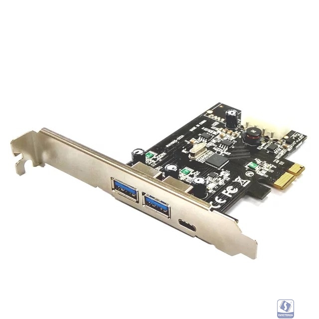 Controller ST-Lab, PCI-E x1, U-1340, 2 ext (USB3.1(A) + 1 ext (USB3.1(C) , +LP bracket)  Ret