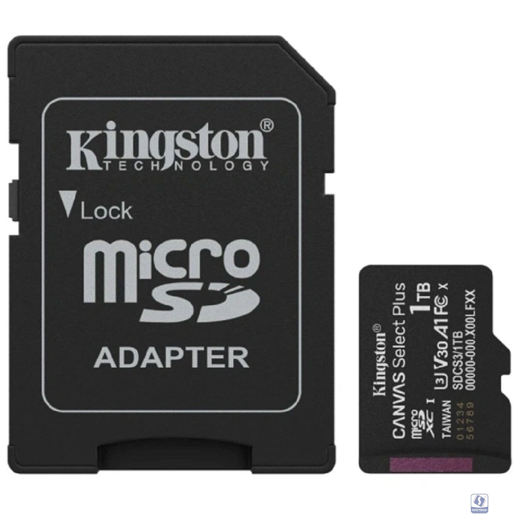Micro SecureDigital 1TB Kingston SDCS3/1TB  адаптером