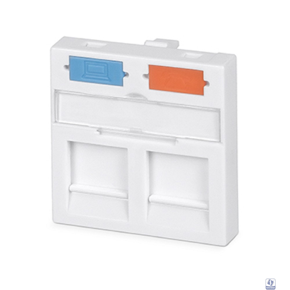 Cabeus FP-45-2M Вставка 45x45 (Mosaic) для 2 модулей формата Keystone Jack