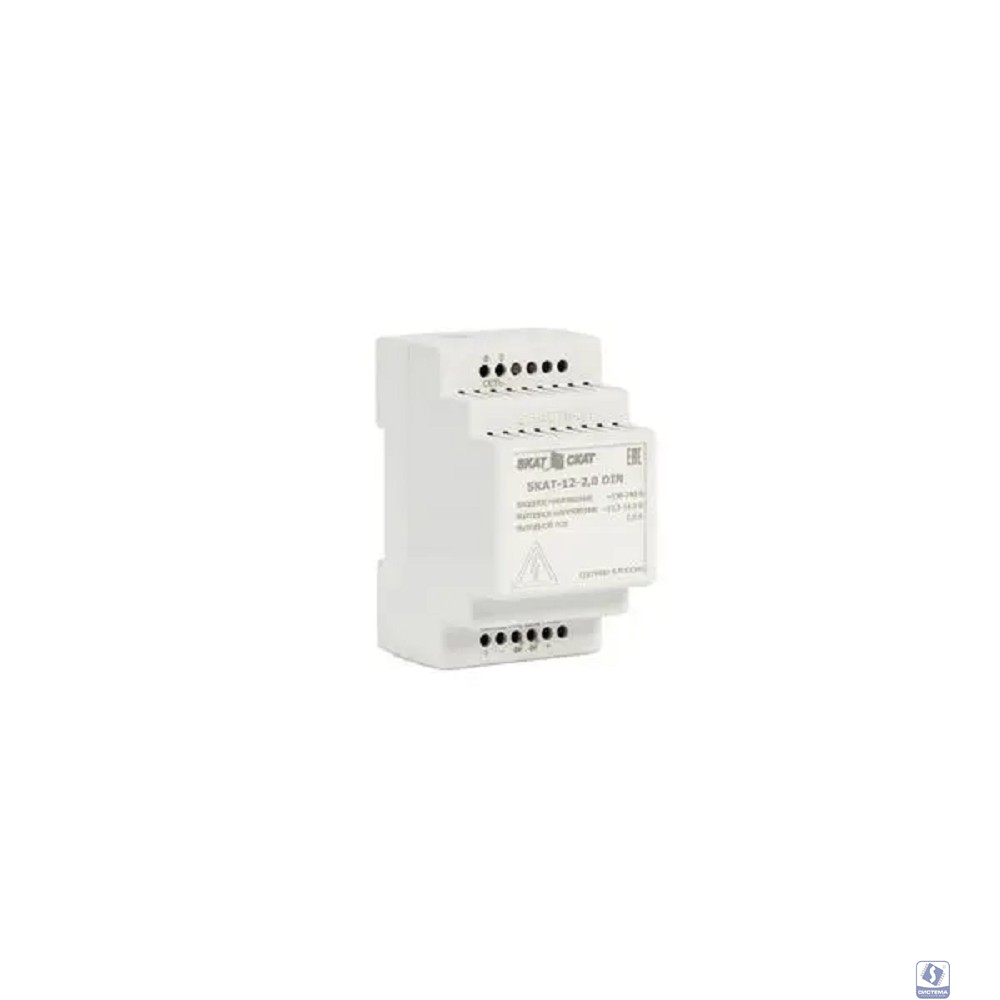 БАСТИОН SKAT-12-2.0 DIN (СКАТ ИБП-12/2-DIN) источник питания 12В 2,3А АКБ внешн. 1х7-17Ач, под DIN рейку 35 мм, МПТ (596)