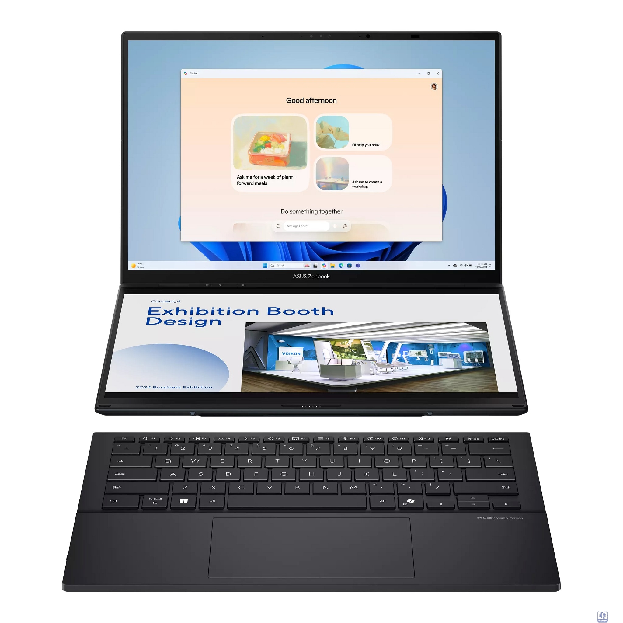 ASUS Zenbook Duo UX8406CA-QL345X  [90NB14X1-M00M30] Inkwell Gray 14" 