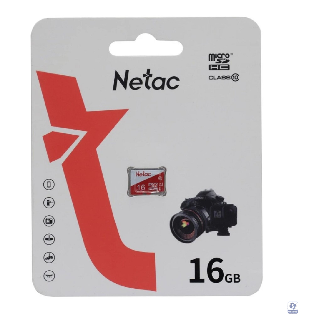 Micro SecureDigital 16GB Netac P500 ECO <NT02P500ECO-016G-S>  (без SD адаптера)
