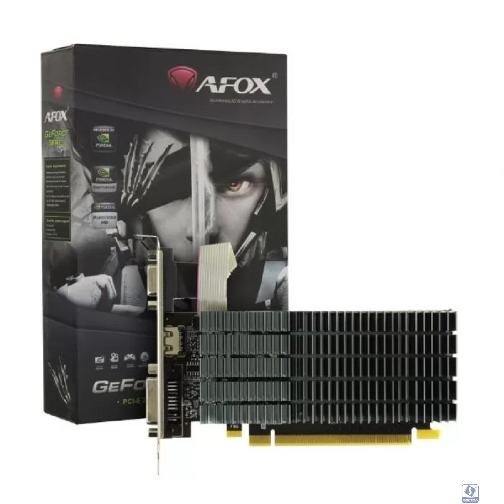 Видеокарта AFOX GT210 1GB DDR2 64 bit VGA/DVI/HDMI (AF210-1024D2LG2) RTL  