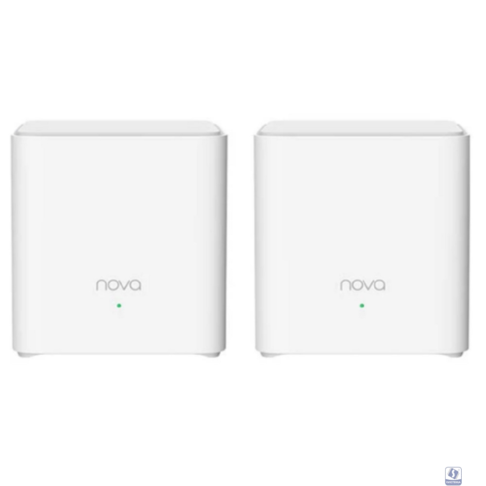 TENDA EX3(2-pack) Mesh Wi-Fi 6 система AX1500, до 300 Мбит/с на 2,4 ГГц + до 1201 Мбит/с на 5 ГГц, LAN 1x 1Гбит/с, WAN 1x1 Гбит/с, 2x3 dBi внутренние антенны