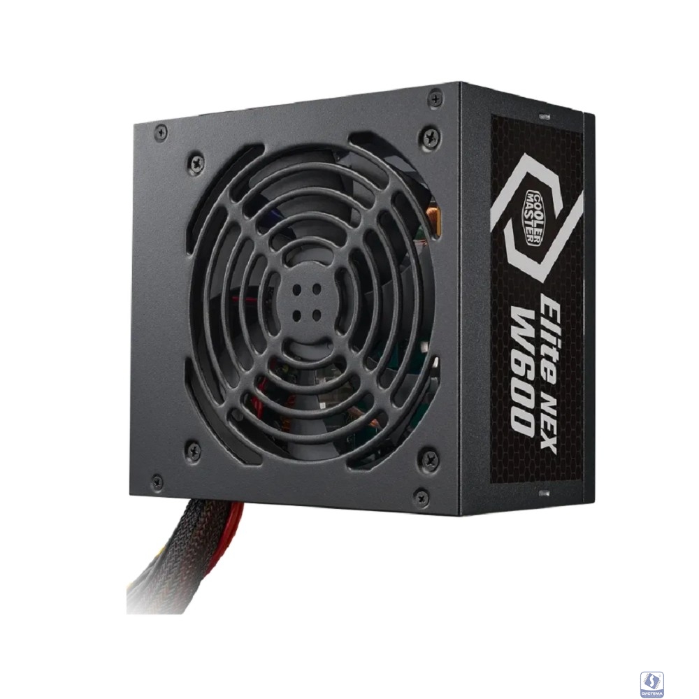 Блок питания CoolerMaster Elite NEX W600 230V Active PFC КПД > 85% 200-240V. Надежный выбор для обычного пользователя ПК. Входящий в комплект 120-мм тихий вентилятор, MPW-6001-ACBW-BEU