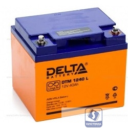 Delta DTM 1240 L (40 А\ч, 12В) свинцово- кислотный аккумулятор  