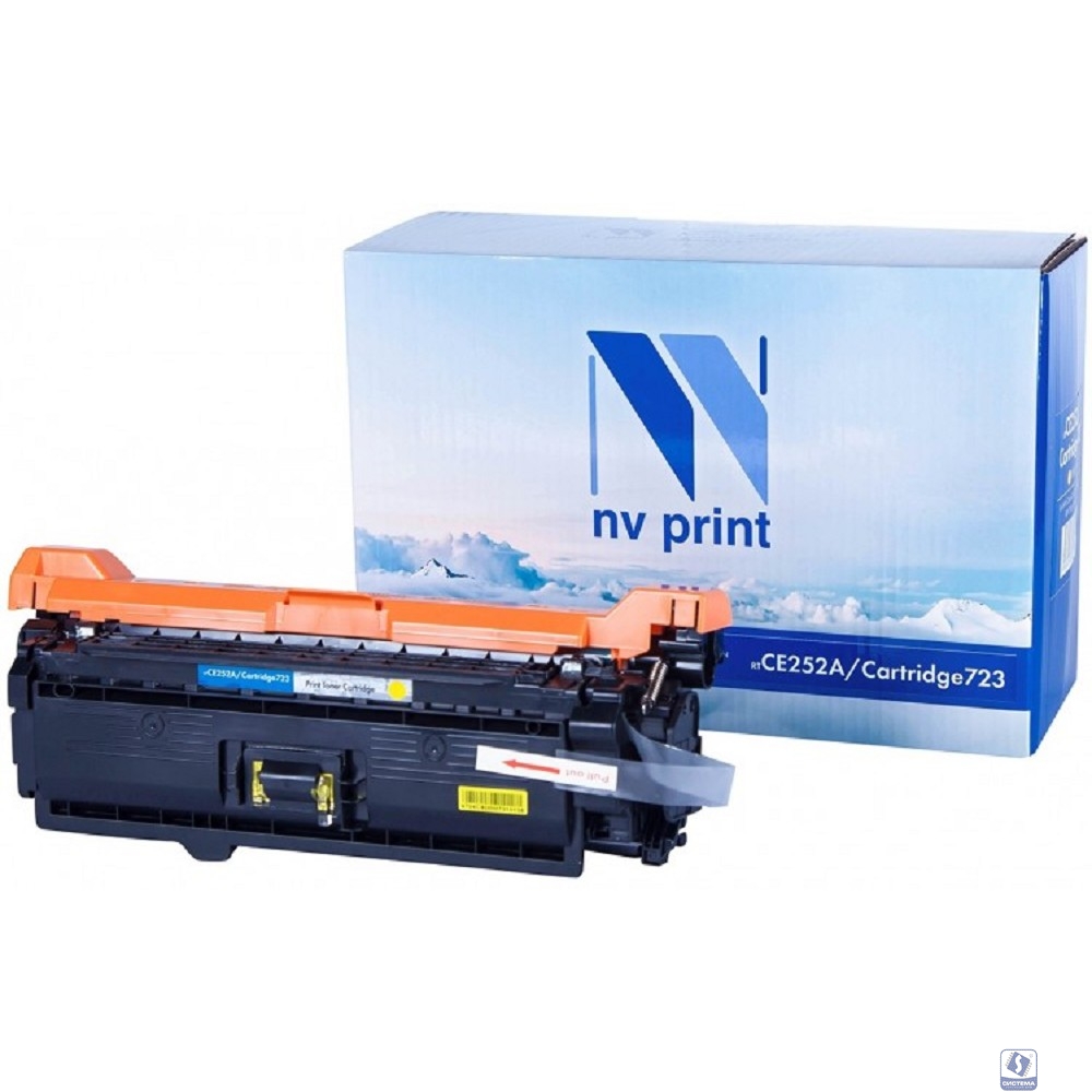 Картридж NVP совместимый NV-CE252A/NV-723 Yellow универсальные для HP/Canon Color LaserJet CP3525/ CP3525n/ CP3525dn/ CP3525x/ LBP 7750 i-Sensys 7750cd/ 7750Cdn (7000k)