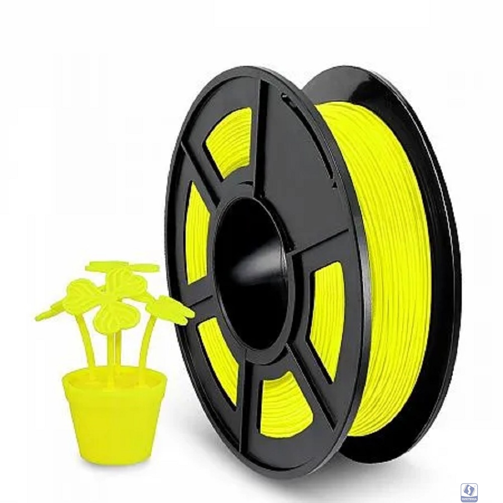 Филамент NVPRINT TPU Yellow для 3D печати диаметр 1.75мм  длина 165 метров  масса 0,5 кг