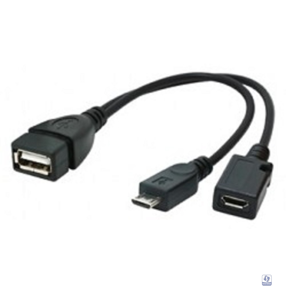 Cablexpert Кабель USB 2.0 OTG USBAF/MicroBM, 0.15м, с доп питанием, пакет (A-OTG-AFBM-04)