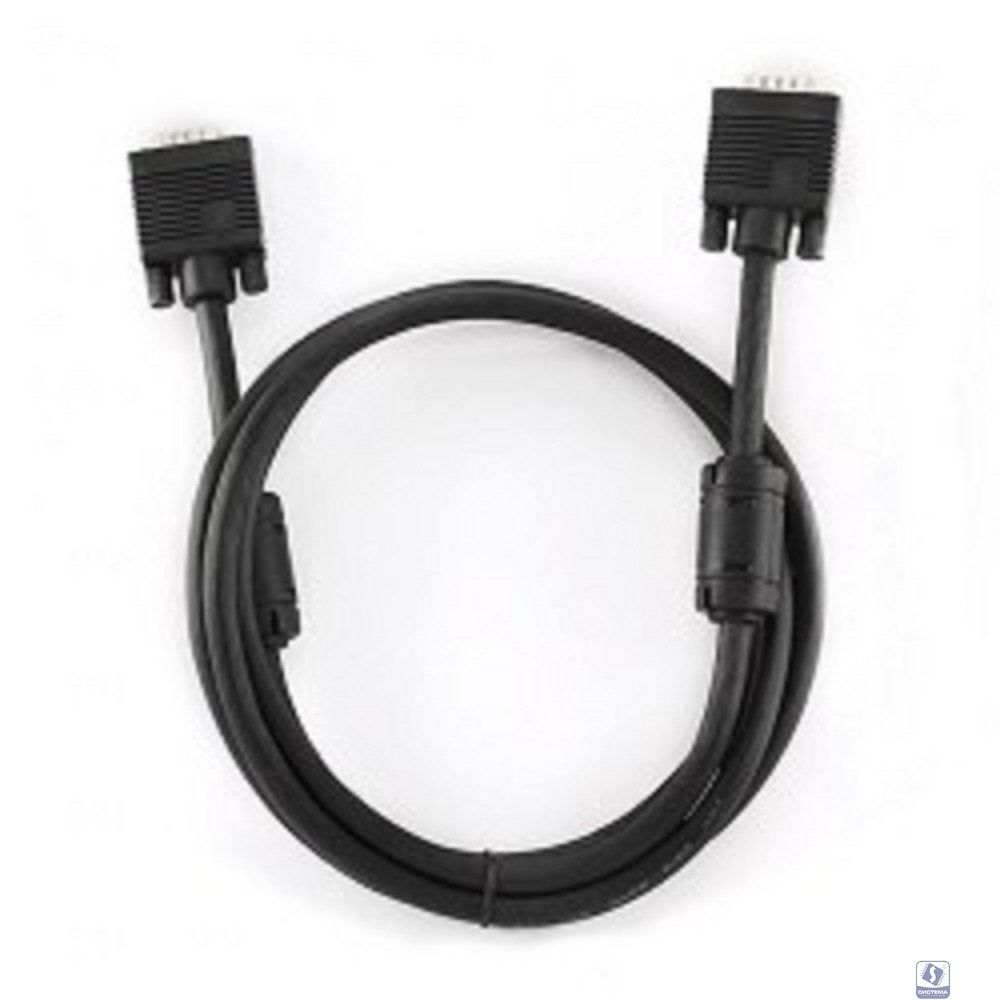 Gembird/Cablexpert CC-PPVGA-6B,  Кабель VGA Premium,15M/15M, 1.8м, тройн.экран, феррит.кольца, чёрный, пакет