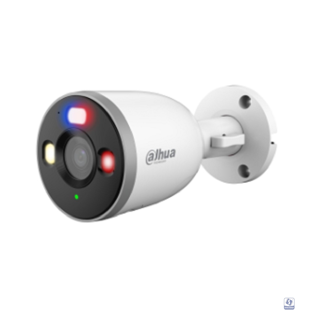 DAHUA DH-IPC-F5DP-PV-0280B Уличная цилиндрическая IP-видеокамера 5Мп; 1/2.7” CMOS;2.8мм двойная подсветка; сигнализация красно-синей подсветкой IP67 металл, пластик; Wi-Fi 2.4ГГц