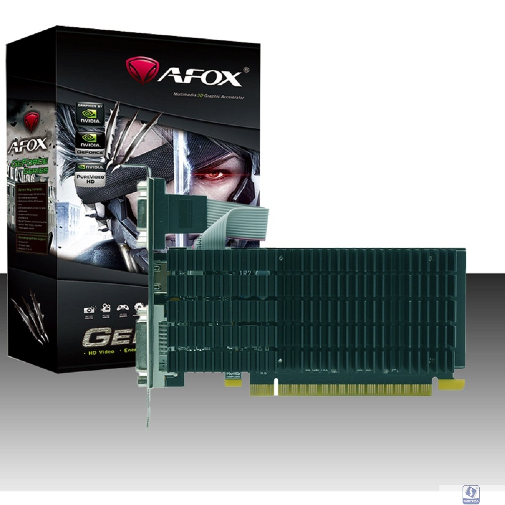 Видеокарта AFOX GT710 2GB DDR3 64bit VGA/DVI/HDMI Passive (AF710-2048D3L5) RTL 