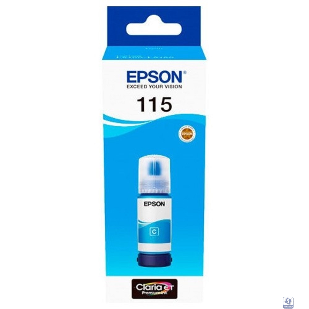 EPSON C13T07D24A  Контейнер 115 с голубыми чернилами для L8160/L8180