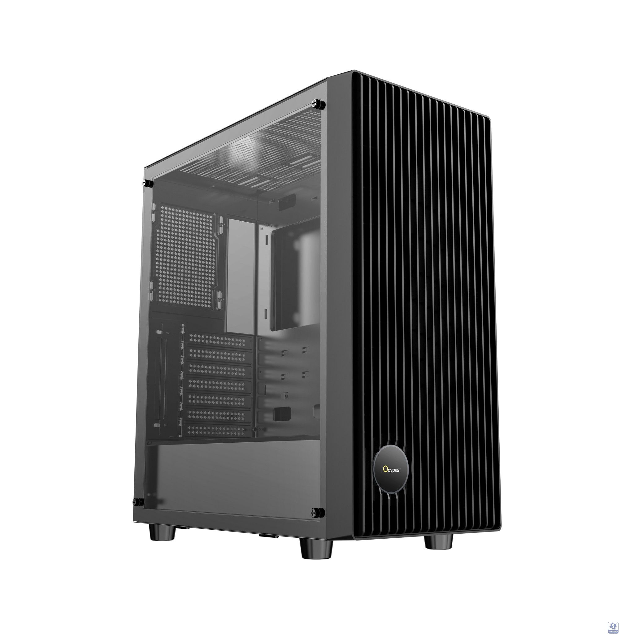Case Ocypus Gamma C70 BK  ATX / win / black / no PSU / Tempered Glass