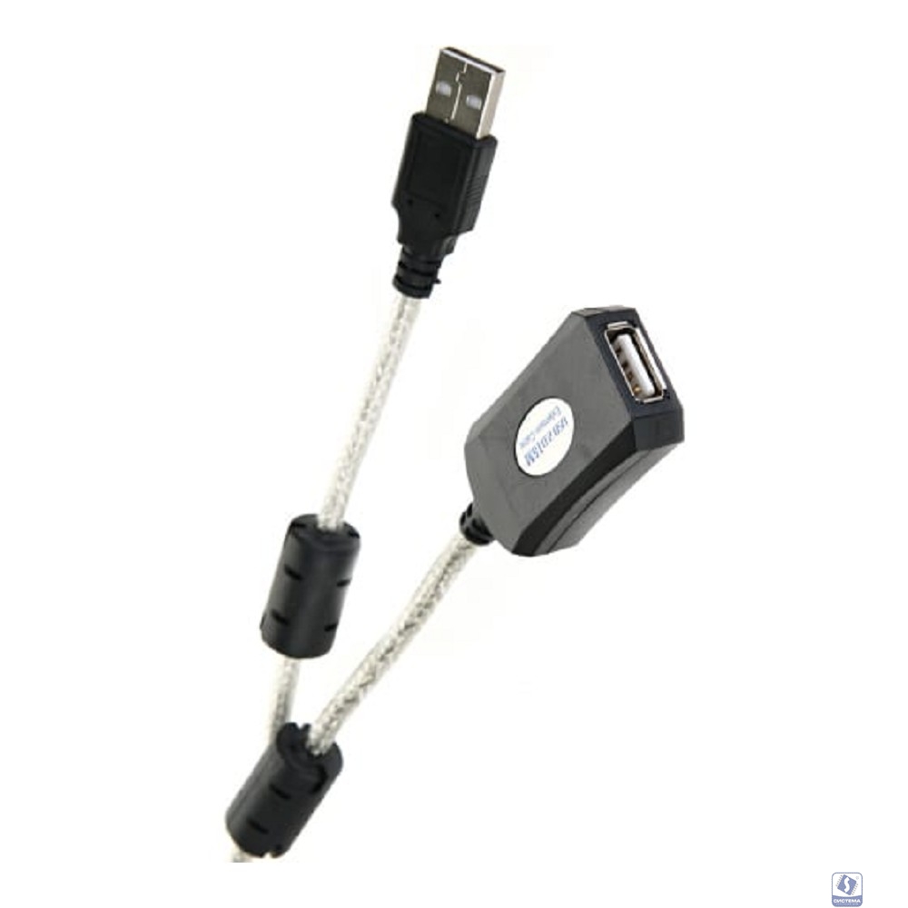 Aopen/Qust Кабель-адаптер USB2.0-repeater, удлинительный активный <Am-->Af> 15м (ACU823-15M) [6938510851338]