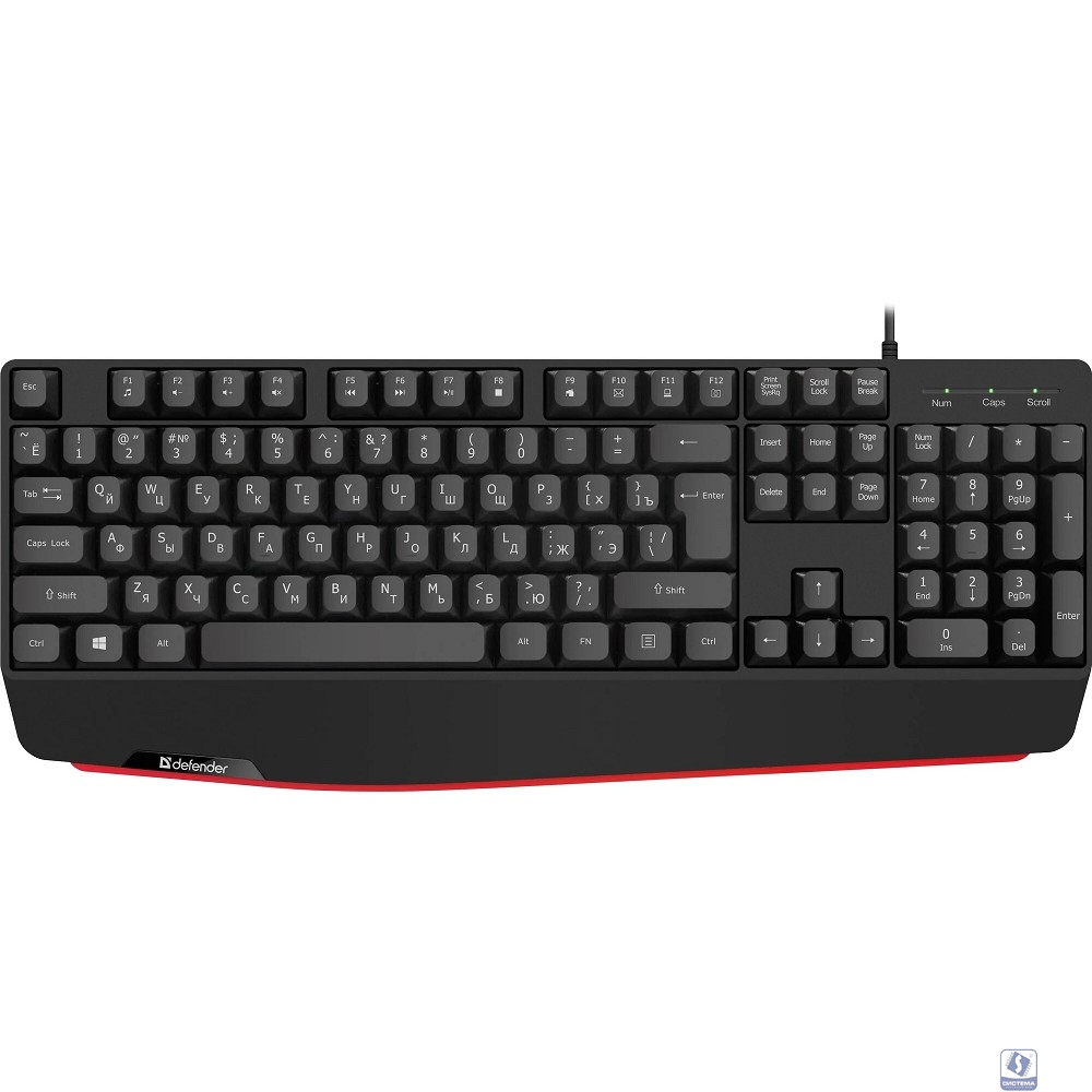 Defender Клавиатура Atom HB-546 RU,черный,104+FN,1.8м 
