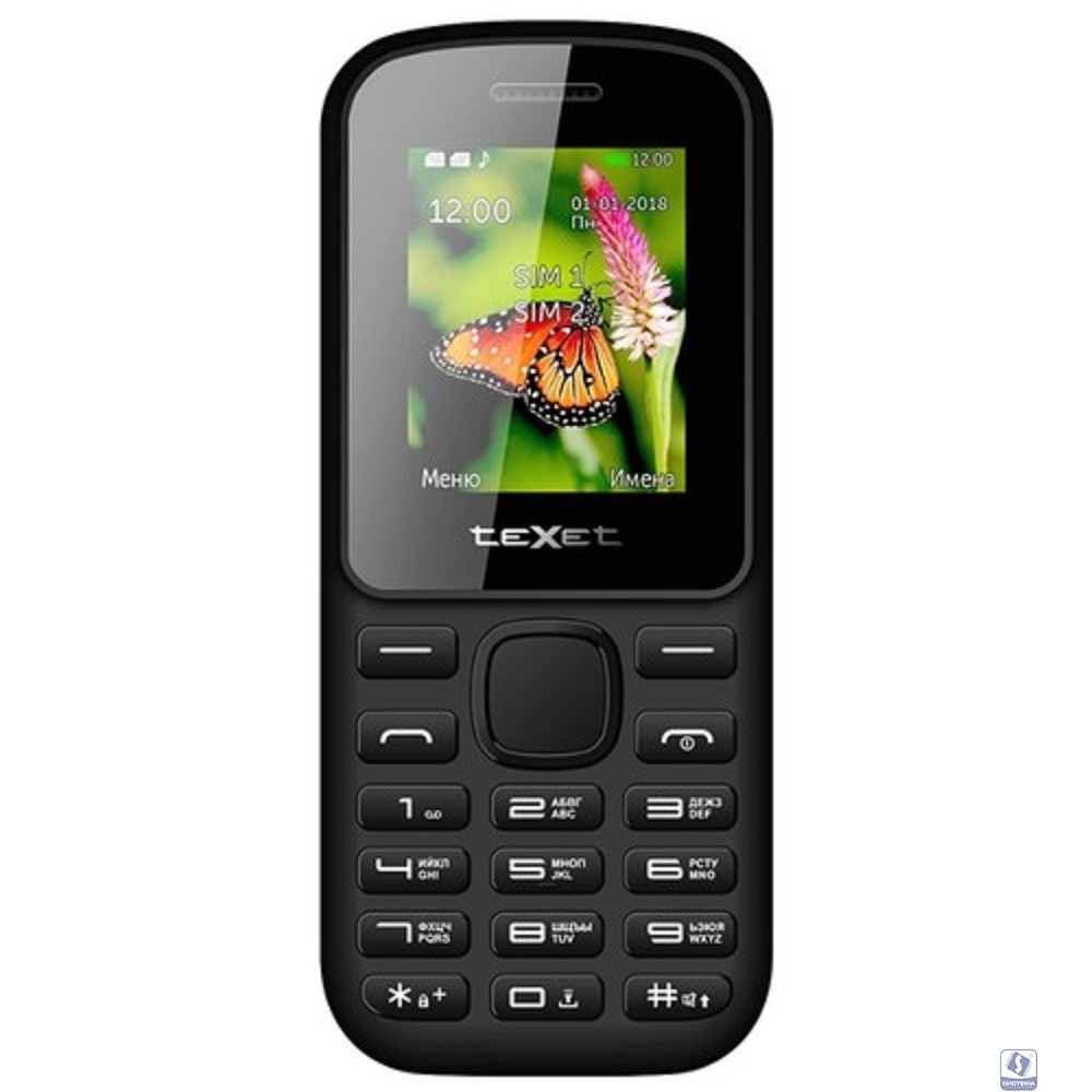 TEXET TM-130 черный-красный