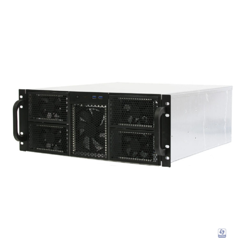 Procase RE411-D0H17-E-55 Корпус 4U server case,0x5.25+17HDD,черный,без блока питания,глубина 550мм,MB EATX 12"x13"