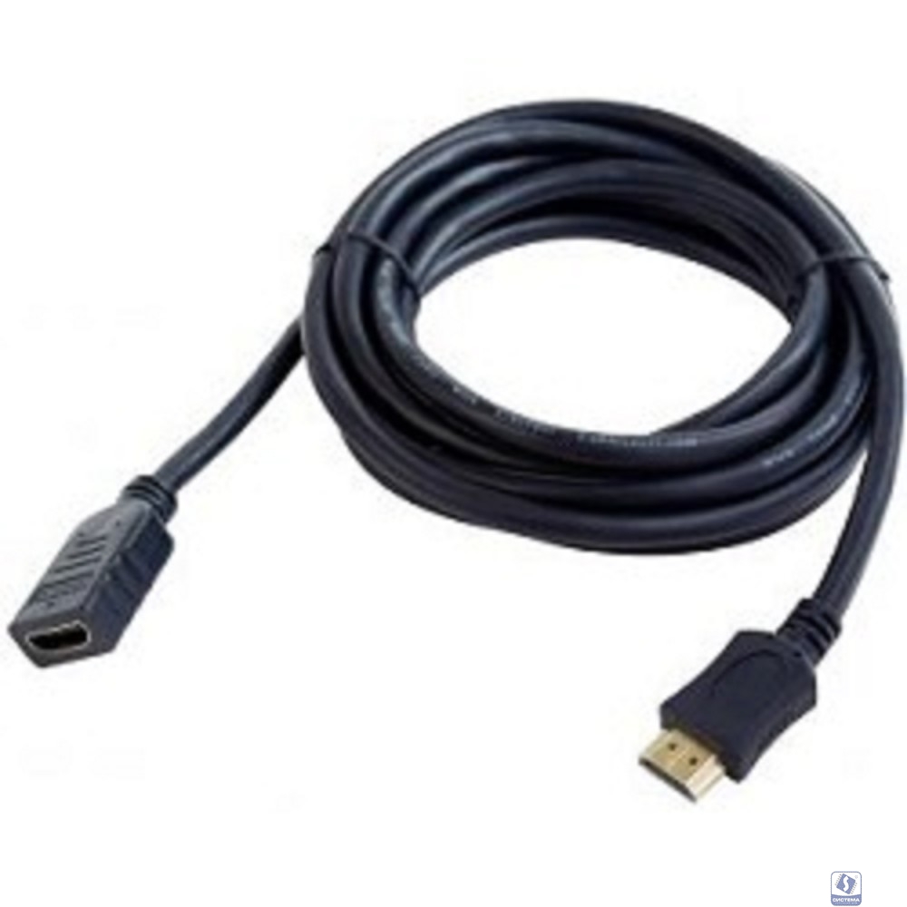 Кабель-удлинитель HDMI Cablexpert CC-HDMI4X-6, 19M/19F, v2.0, позол.разъемы, экран, 1.8м, черный, пакет