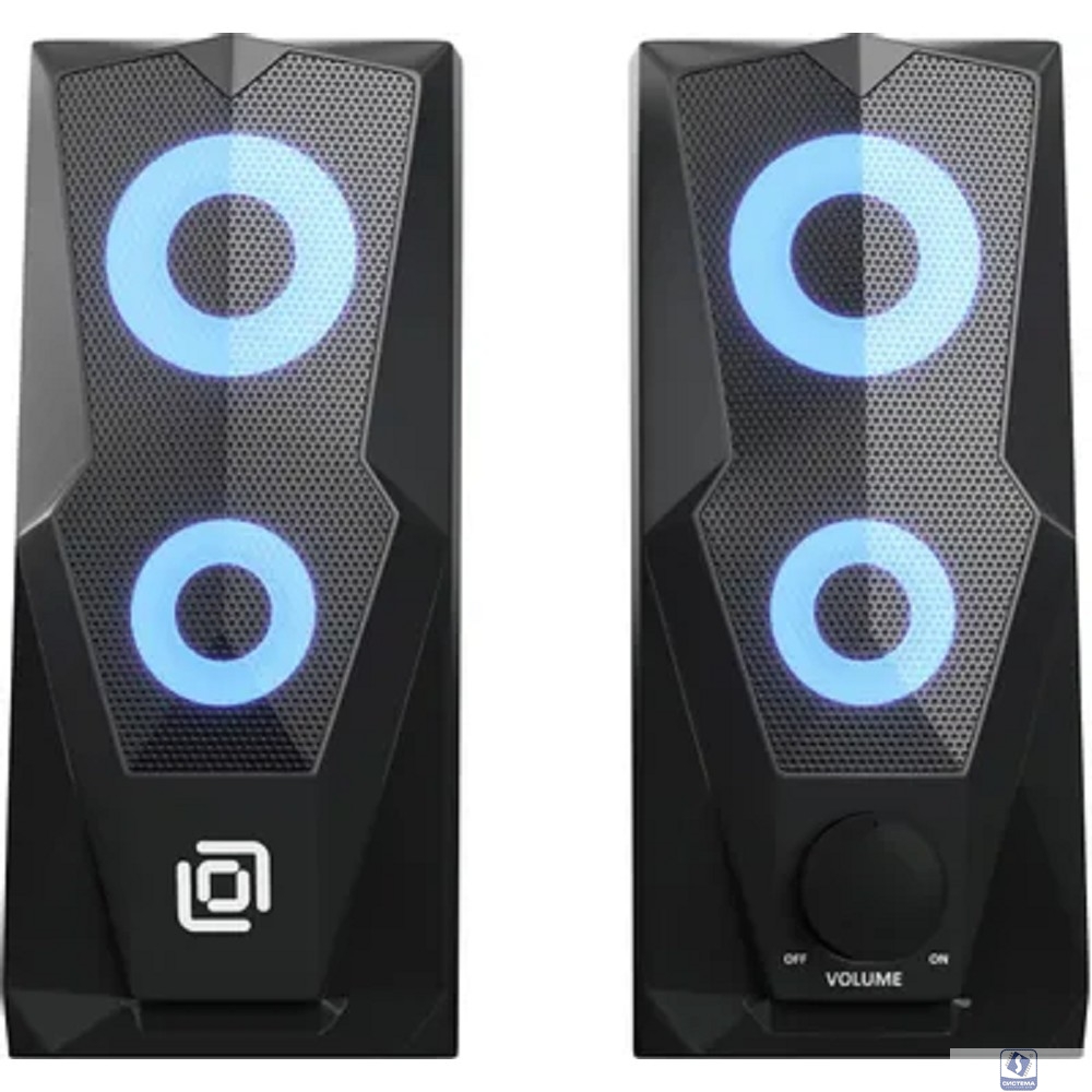 Колонки Oklick OK-127 2.0 черный 6Вт
