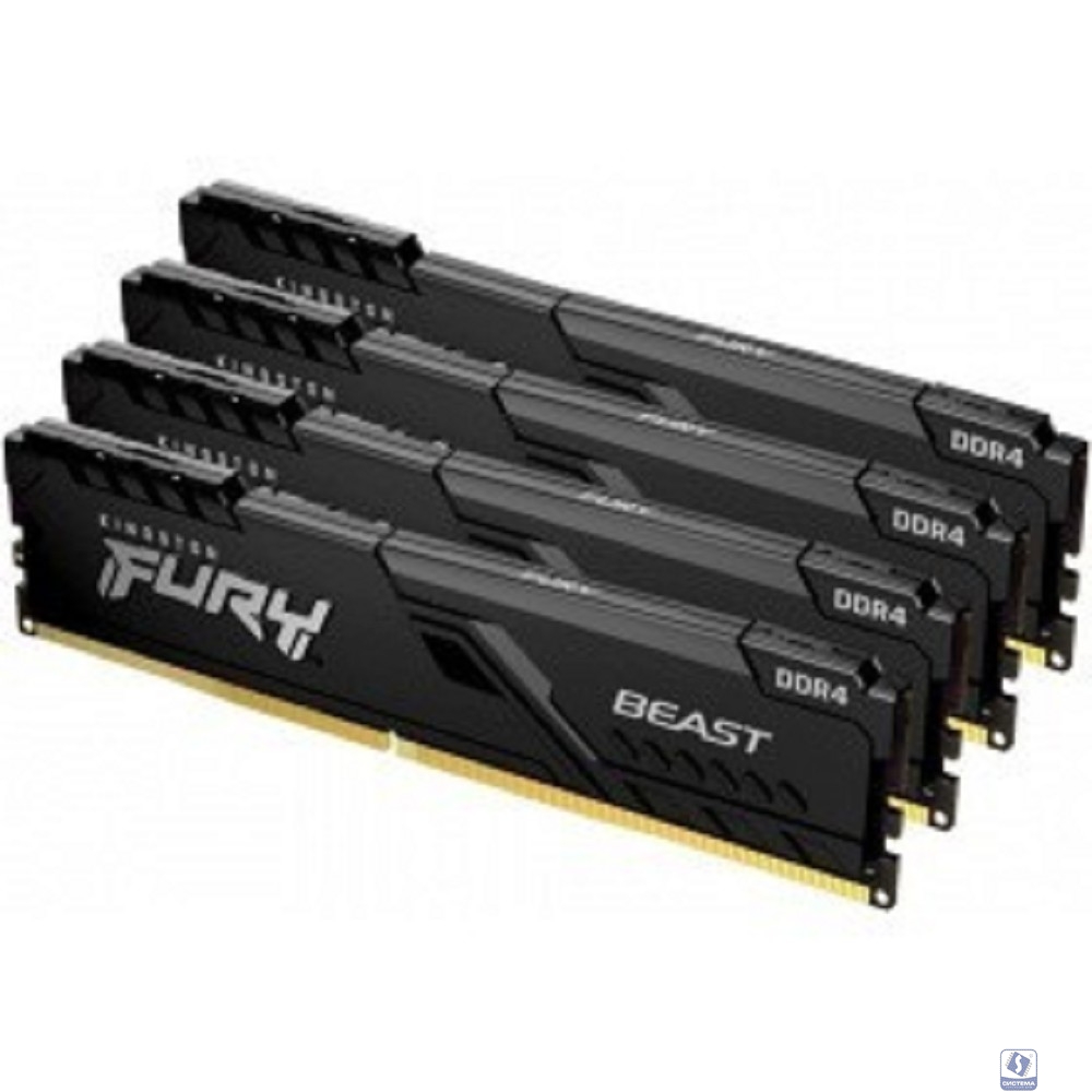 Kingston DDR4 DIMM 32GB 3200MHz CL16 (Kit 4x8Gb) FURY Beast Black KF432C16BBK4/32