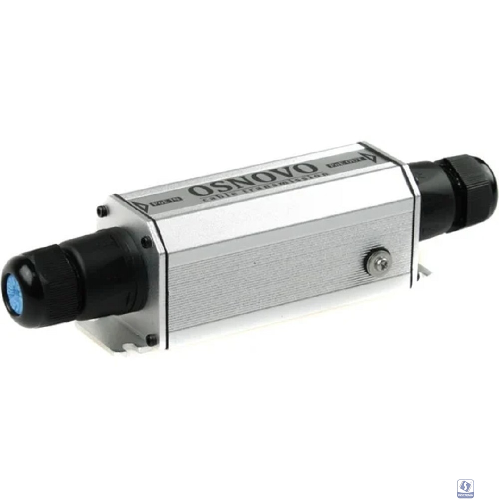 E-PoE/2W Уличный PoE удлинитель 10M/100M Fast Ethernet до 500м (до 22W) со встроенной грозозащитой 6kV.