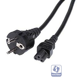 Rexant (11-1151) Шнур сетевой, вилка СЕЕ 7/7(Schuko) - разъем IEC 320 C5, кабель 3x0,75мм?, 1,8м, для питания ноутбука (пакет ПВХ) 