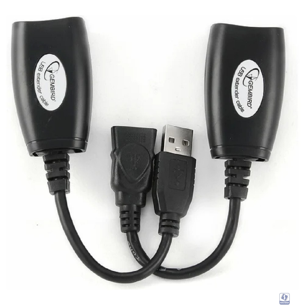 Gembird UAE-30M USB 2.0 кабель удлинительный AM/AF/RJ45Fx2  по витой паре