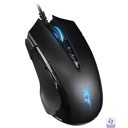 A4Tech X89 черный оптическая (2400dpi) USB (7but) [1147672]