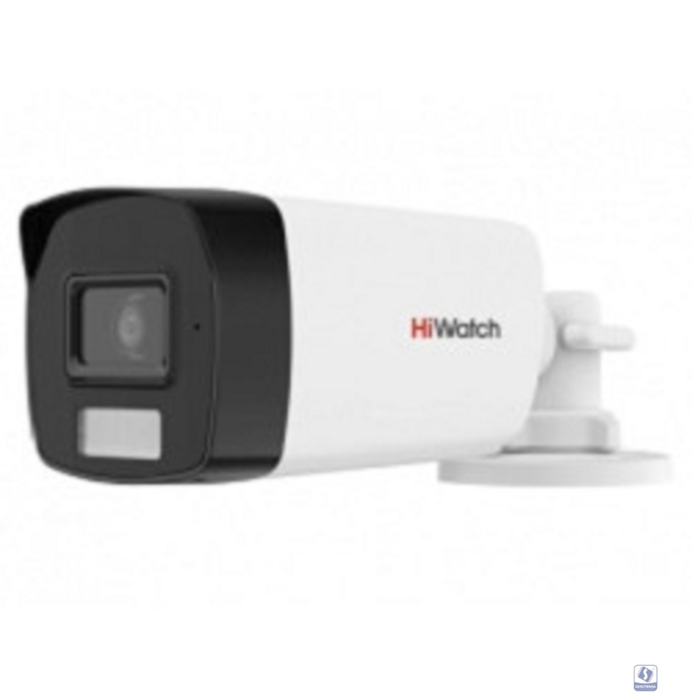HiWatch DS-T220A (2.8mm) 2 Мп уличная цилиндрическая HD-TVI камера с гибридной подсветкой EXIR/LED до 40 м и встроенным микрофоном (AoC)