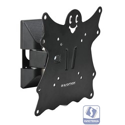 Kromax CASPER-202 black, Кр. стал. наст. для TV 20"-43", max 30 кг, 3 ст св., нак. +5°-15°, пов. 90°, от ст. 57-110 мм, max VESA 200x200 мм. Kromax CASPER-202 black, Кр. стал. наст. для TV 20"-43", max 30 кг, 3 ст св., нак. +5°-15°, пов. 90°, от ст. 57-110 мм, max VESA 200x200 мм.