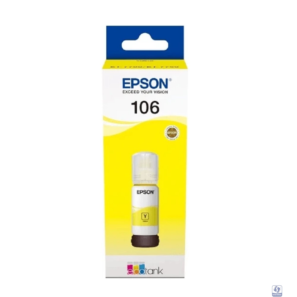 EPSON C13T00R440  Контейнер 106 с желтыми чернилами для L7160/7180, 70 мл.