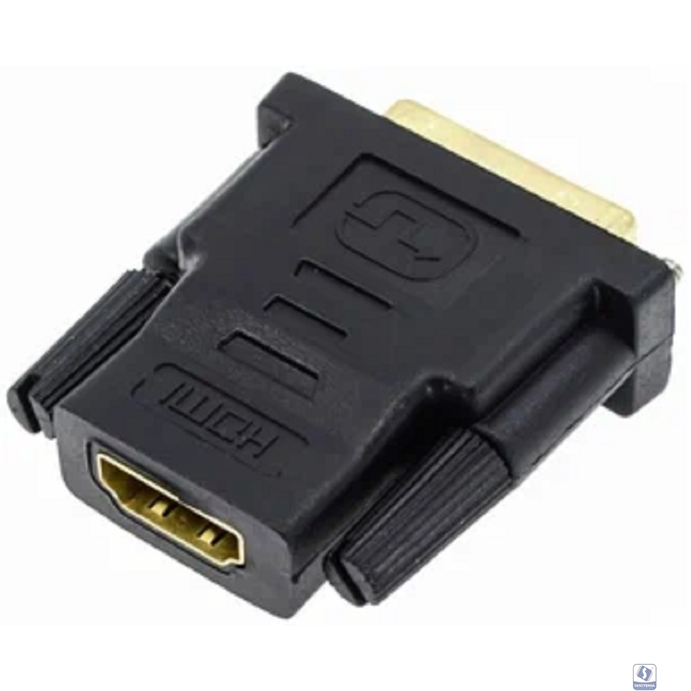 Bion Переходник HDMI - DVI-I 19F/19M (мама-папа), позолоченные контакты, черный [BXP-A-HDMI-DVI-2]