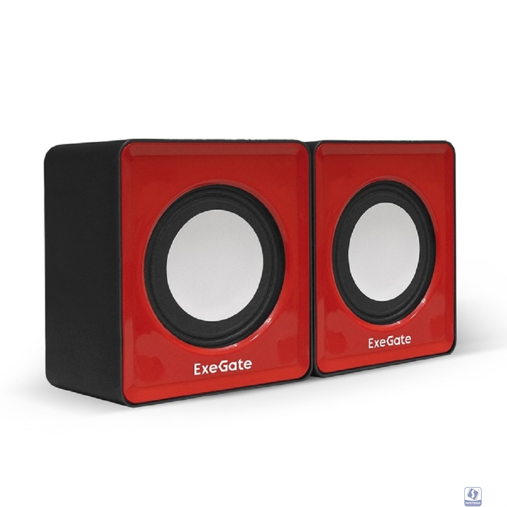 Exegate EX289920RUS Акустическая система 2.0 ExeGate Disco 140 Red (питание USB, 2х3Вт (6Вт RMS), 100-20000Гц, красный)