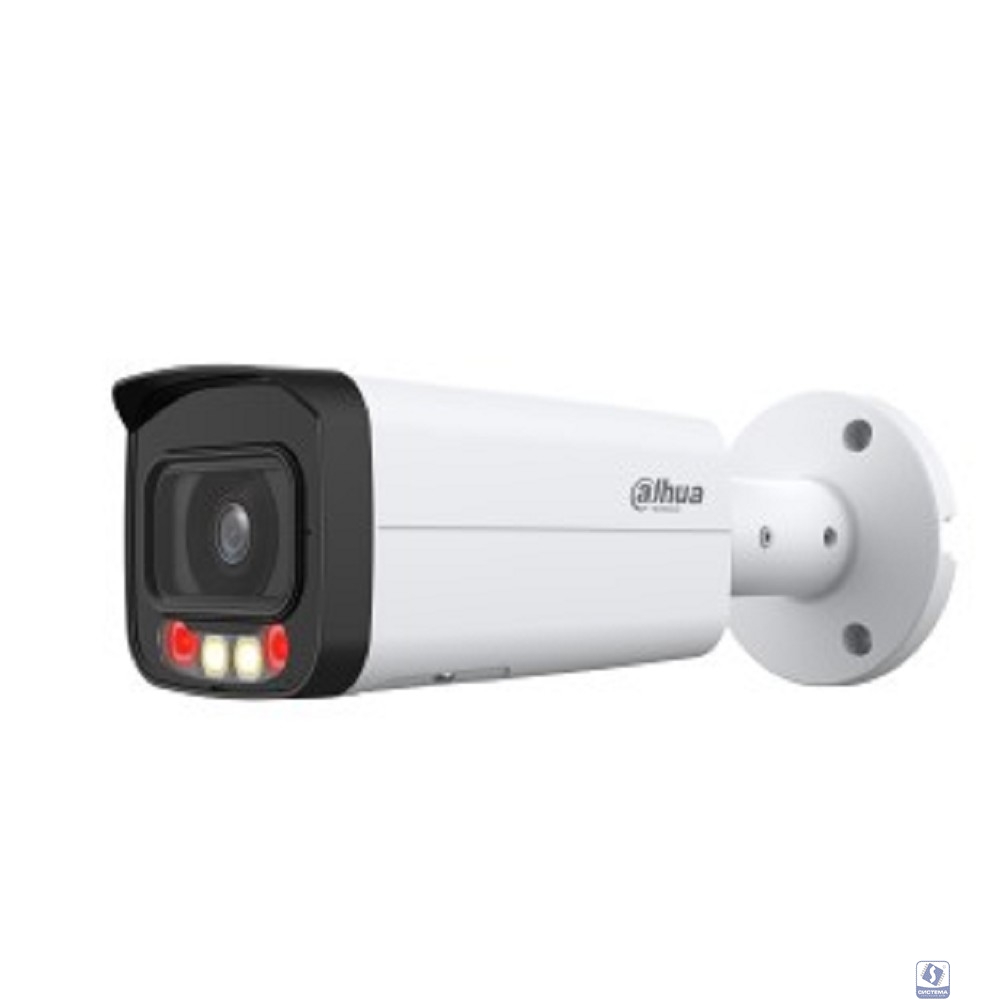 DAHUA DH-IPC-HFW2249TLP-S-PV-0360B Уличная цилиндрическая IP-видеокамера SmartDualLight 2Мп, 1/2.8” CMOS, объектив 3.6мм, видеоаналитика, микрофон+динамик, ИК 30м, LED 30м, IP67, металл