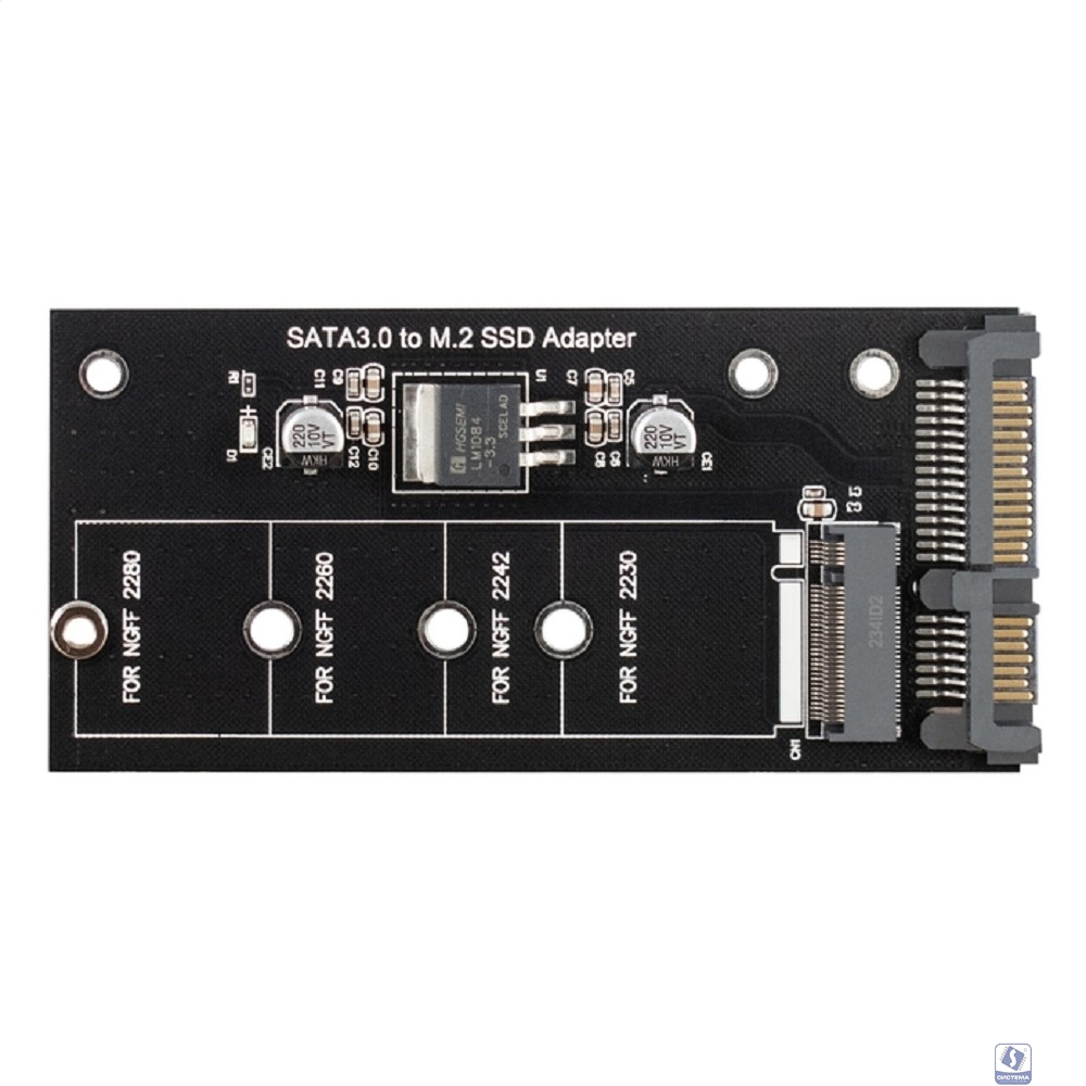 Exegate EX297542RUS Переходник ExeGate EXE-522 (M.2 B key -> SATA3.0, для подключения SSD с разъемом M.2 NGFF к разъему SATA 6G)