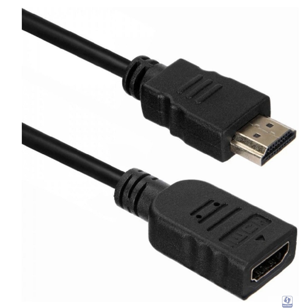 Кабель ACD Кабель ACD-DHHF1-50B |ACD-DHHF1-50B| HDMI 1.4, Golden Plated,19m/19f, HDMI extension, Черный, 5м |ACD-DHHF1-50B| (74229)