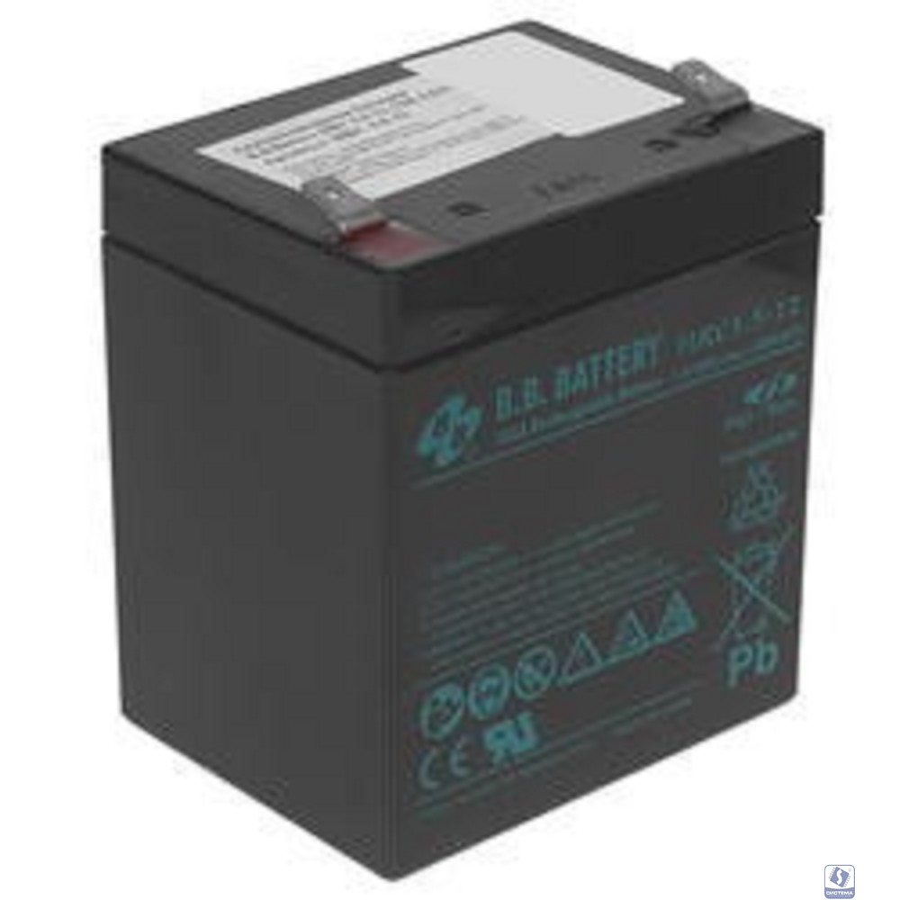 АКБ B.B. Battery HRC 5.5-12 (12В 5.5Ач =132Вт/блок,  ДхШхВ 90х70х102 мм, масса 1,62 кг) клеммы F2