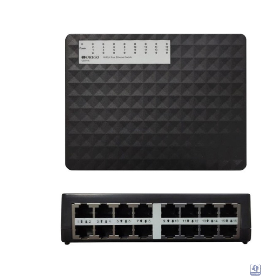 ORIGO OS1116/A1A Неуправляемый коммутатор, 16x100Base-TX, корпус пластик