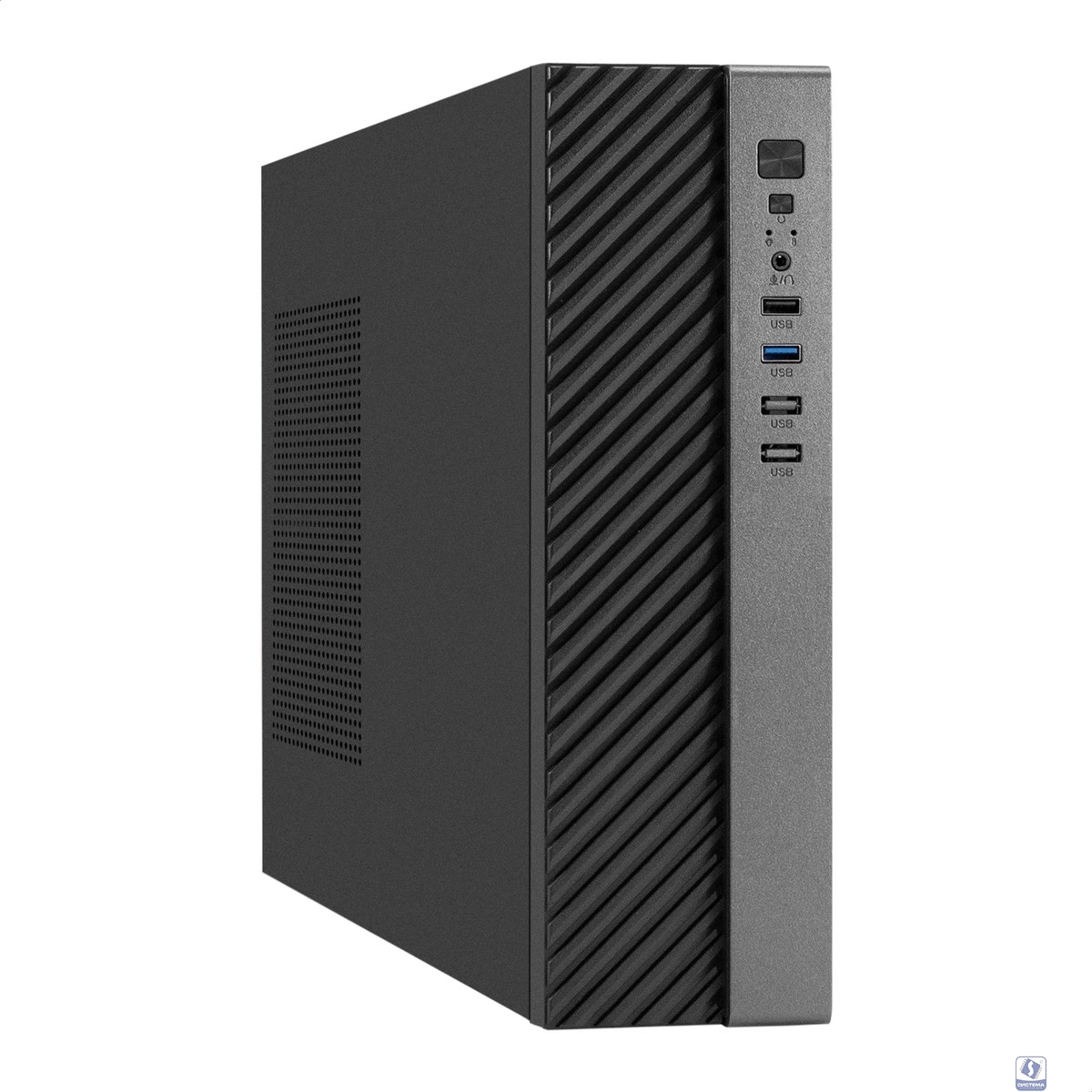 Exegate EX298793RUS Корпус Desktop ExeGate MI-302U-350 (mATX/mini-ITX, TPS350 8см, 1*USB+1*USB3.0, HD аудио, черный)