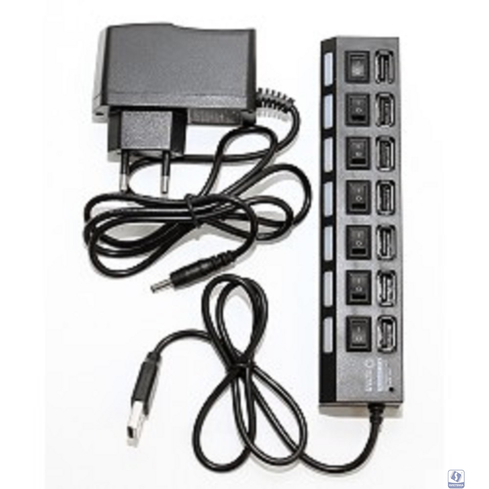 5bites HB27-203PBK Концентратор 7*USB2.0 / БП 5В-2А / 1M / BLACK 5bites HB27-203PBK Концентратор 7*USB2.0 / БП 5В-2А / 1M / BLACK