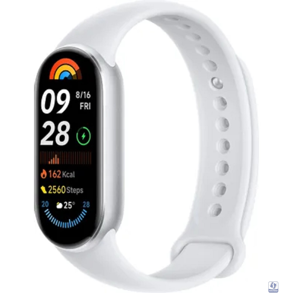 Фитнес-трекер Xiaomi Smart Band 9 1.62",  серебристый / серебристый [bhr8340gl]