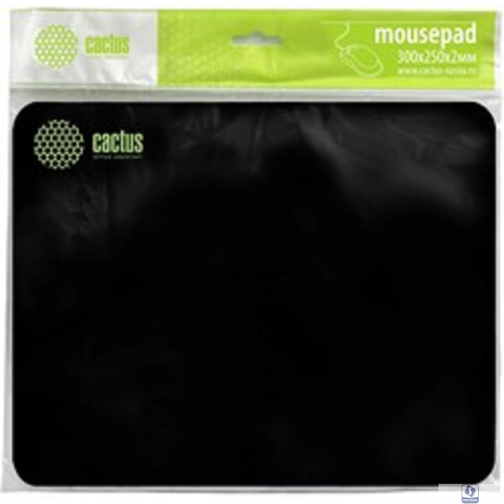 Коврик для мыши Cactus Black 300x250x2мм (CS-MPC-P01M)