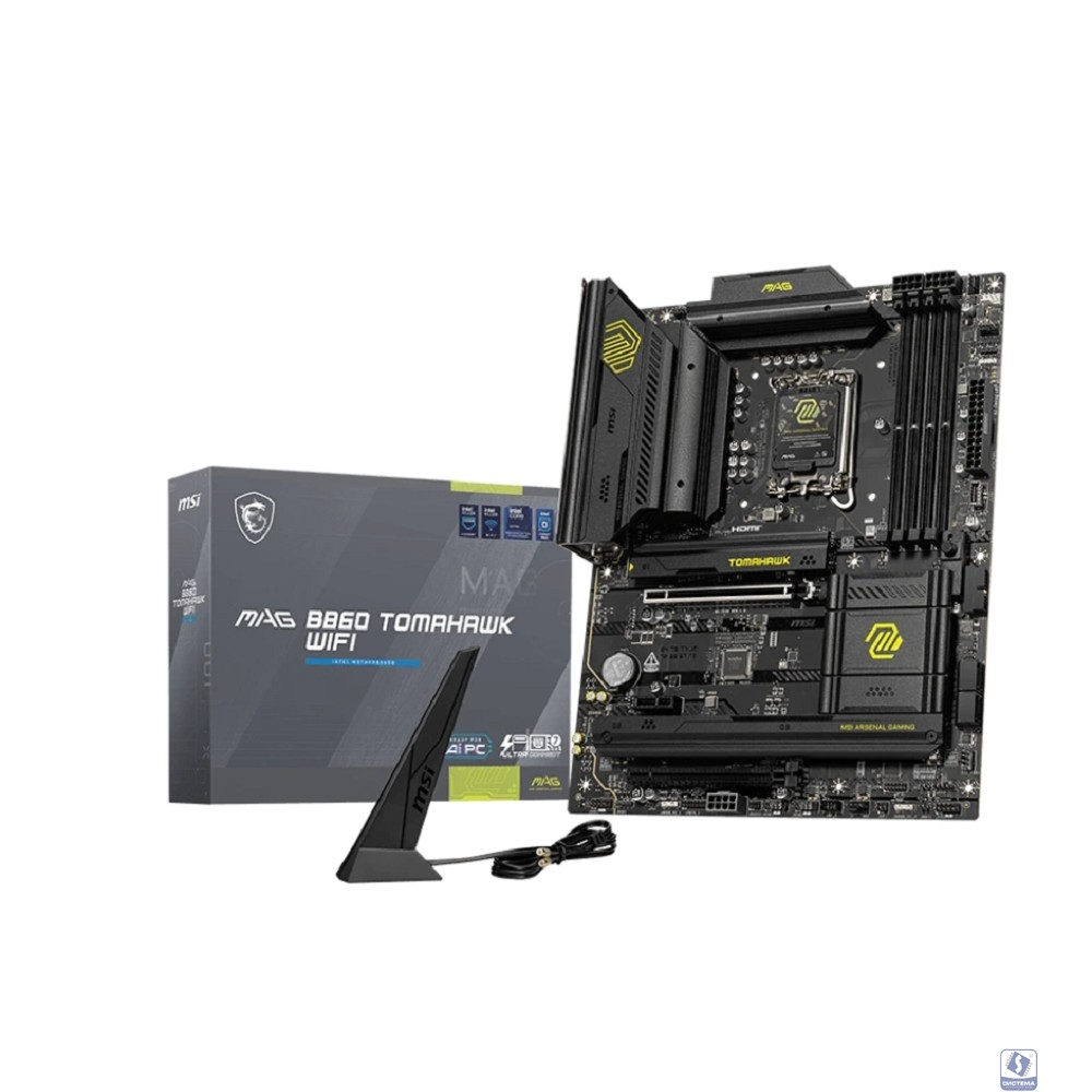 Материнская плата MSI MAG B860 TOMAHAWK WIFI Soc-1851 Intel B860 4xDDR5 ATX AC`97 8ch(7.1) 5Gigabit RAID+HDMI+DP