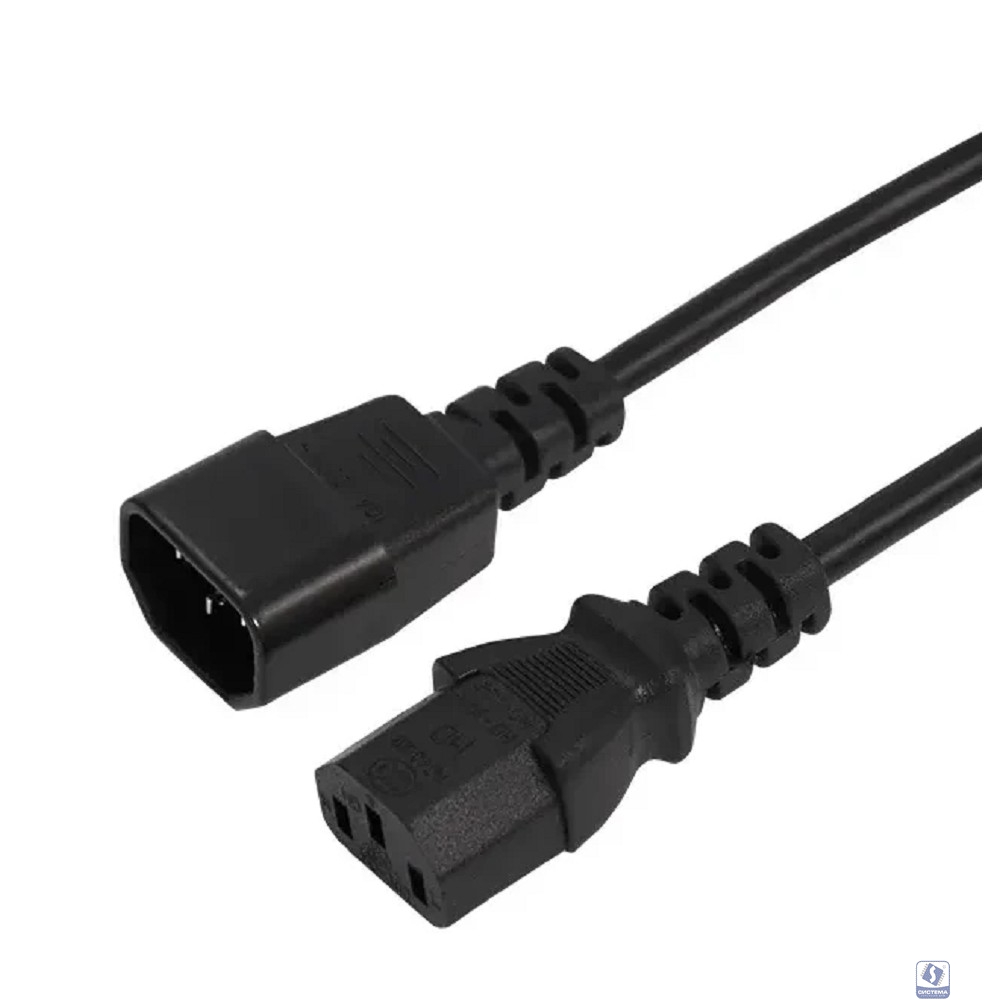 Rexant (11-1161) Шнур сетевой, разъем IEC 320 C13 - разъем IEC 320 C14, кабель 3x0,75 мм?, длина 1,5 метра (PE пакет)
