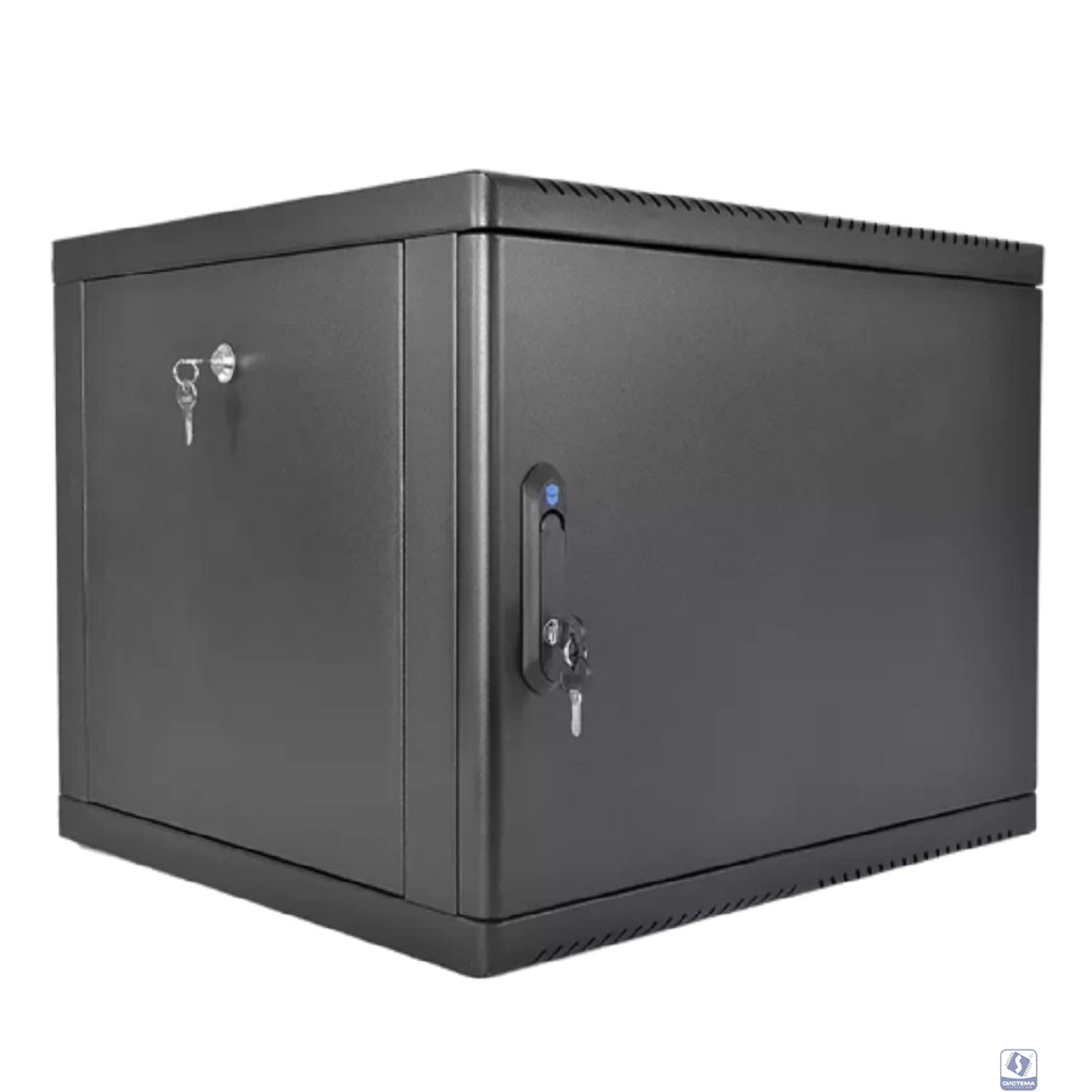 ЦМО Шкаф телекоммуникационный настенный сварной 9U (600 x 350) съёмные стенки, дверь металл, чёрный, ШРН-9.350.1-9005