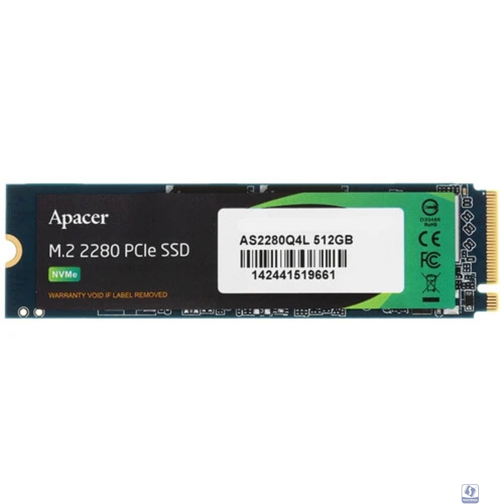 SSD Apacer M.2 2280 512GB AS2280Q4L Client SSD AP512GAS2280Q4L-1 3600/3000,  PCIe Gen4 x4, 3D NAND